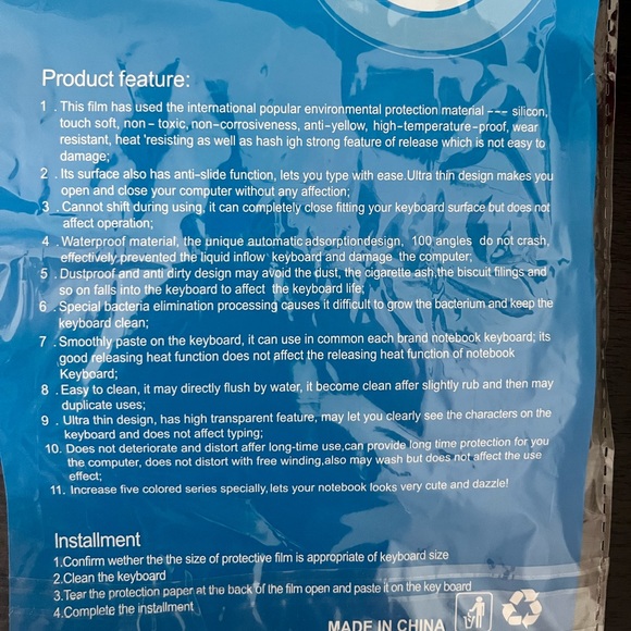 NWT Notebook Keyboard Protective Skin - Picture 6 of 7